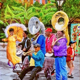 Jazz by Jackson Square, New Orleans, LA